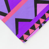 Couverture Polaire Géométrie violette joyeuse (Coin)