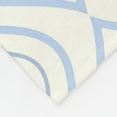 Couverture Polaire géométrique Abstraite, bleue, rose et blanc cassé (Coin)