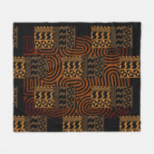 Couverture Polaire Géométrique Afrocentrique (Devant (Horizontal))