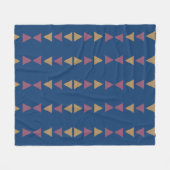 Couverture Polaire Géométrique Bleu (Devant (Horizontal))