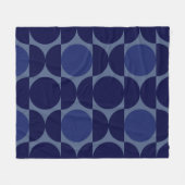 Couverture Polaire Géométrique bleu rétro (Devant (Horizontal))