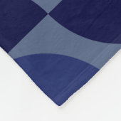 Couverture Polaire Géométrique bleu rétro (Coin)