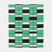Couverture Polaire Géométrique du milieu du siècle vert noir (Devant)