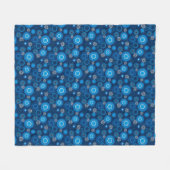 Couverture Polaire Géométrique Moderne Bleu (Devant (Horizontal))