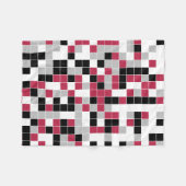 Couverture Polaire Géométrique moderne Magenta Black Grey (Devant (Horizontal))