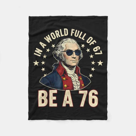 Couverture Polaire George Washington 67 Meme In The World Full Of 67 (Devant)