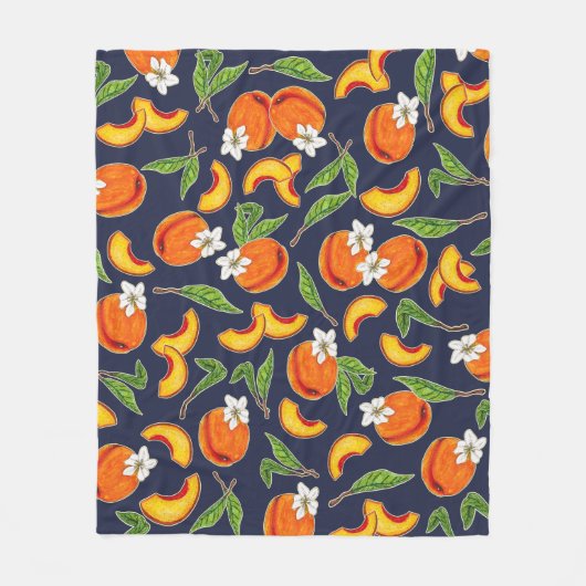 Couverture Polaire Georgia Poaches & Peach Blossances (Devant)