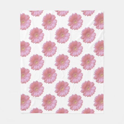 Couverture Polaire Gerbera marguerite rose pâle (Devant)