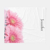 Couverture Polaire Gerbera Rose Daisies Élégante Photographie (Devant (Horizontal))