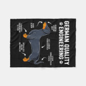 Couverture Polaire German Engineering Dachshund Lover Funny Doxie Dog (Devant (Horizontal))