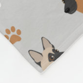 Couverture Polaire German Shepherd Bones and Paws (Coin)