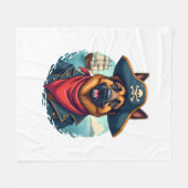 Couverture Polaire German Shepherd Dog Pirate Copy (Devant (Horizontal))