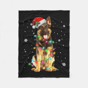 Couverture Polaire German Shepherd Dog Tree Christmas Sweater Xmas Do