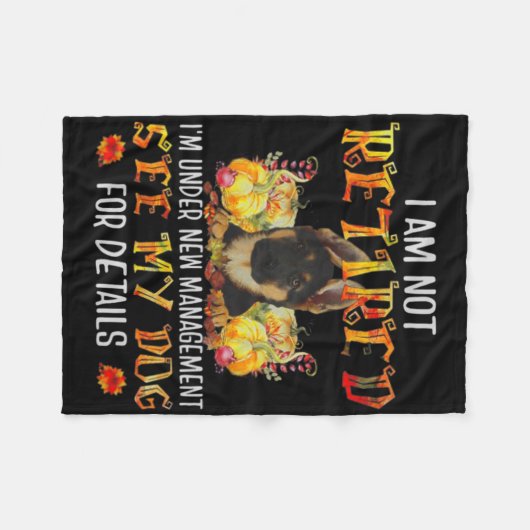 Couverture Polaire German Shepherd I Am Not Retired I'm Under New Man (Devant (Horizontal))