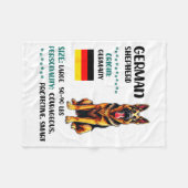 Couverture Polaire German Shepherd Origin Funny German Shepherd Lover (Devant (Horizontal))