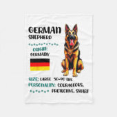 Couverture Polaire German Shepherd Origin Funny German Shepherd Lover (Devant)