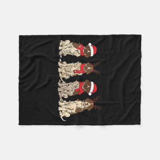 Couverture Polaire German Shorthair Inter Christmas Gsp Mom Dad (Devant (Horizontal))