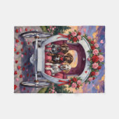 Couverture Polaire German Shorthaired Pointer  Dog Valentine's Day  (Devant (Horizontal))