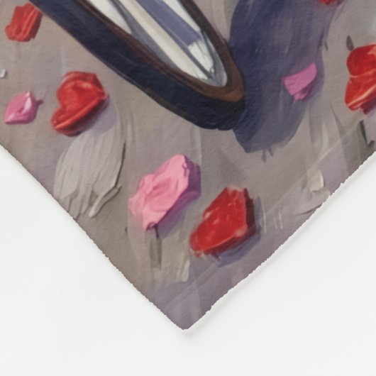 Couverture Polaire German Shorthaired Pointer  Dog Valentine's Day  (Coin)