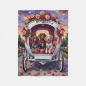 Couverture Polaire German Shorthaired Pointer  Dog Valentine's Day  (Devant)