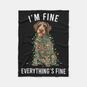 Couverture Polaire German Wirehaired Inter I'm Fine Everything Is Fin (Devant)
