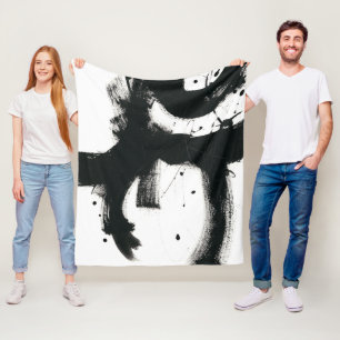 Couverture Polaire Geste d'onyx - courses noires de peinture
