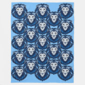 Couverture Polaire Geste du Lion Bleu (Devant)