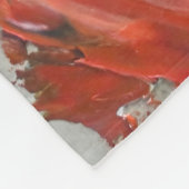 Couverture Polaire Geste Vertical Abstrait en Rouge (Coin)