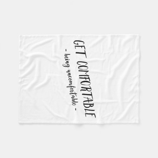 Couverture Polaire Get Comfortable Being Uncomfortable Insrational Mo (Devant (Horizontal))
