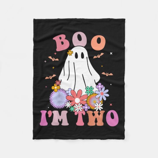 Couverture Polaire Ghost Boo Je suis deux ans 2e anniversaire Enfants (Devant)