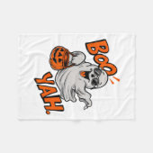Couverture Polaire Ghost Boo Yah Funny Chemise d'Halloween Éffrayante (Devant (Horizontal))