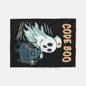 Couverture Polaire Ghost Code Boo In The Icu Nursing Gift For Hallowe (Devant (Horizontal))