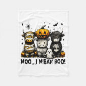 Couverture Polaire Ghost Cow Moo I Mean Boo Halloween Outfit Funny Co (Devant)