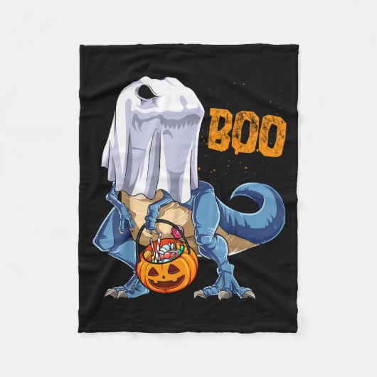 Couverture Polaire Ghost Dinosaur T Rex Funny Boo Halloween Boys Men (Devant)