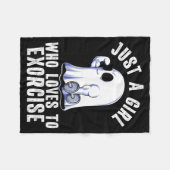 Couverture Polaire Ghost Funny Gym Workout Bodybuilding Soky Hallowee (Devant (Horizontal))