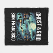 Couverture Polaire Ghost in the Grid - San Francisco Éffrayant Tech (Devant (Horizontal))