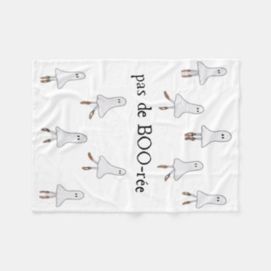 Couverture Polaire Ghost Pas De Boo-rée Llet Danseuse Éffrayante Hall (Devant (Horizontal))