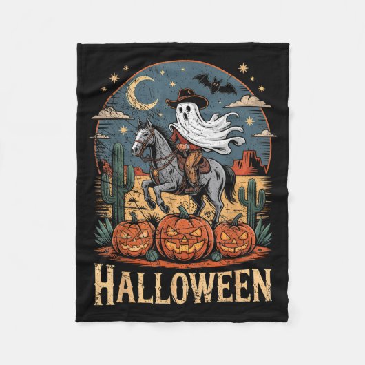 Couverture Polaire Ghost Riding Horse Halloween Season (Devant)