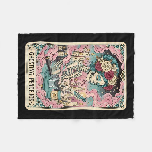Couverture Polaire Ghosting Pendejos Funny Día De Los Muertos Tarot C (Devant (Horizontal))