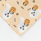 Couverture Polaire Ghosts Trick Ou Traiter Candy Motif Orange (Coin)