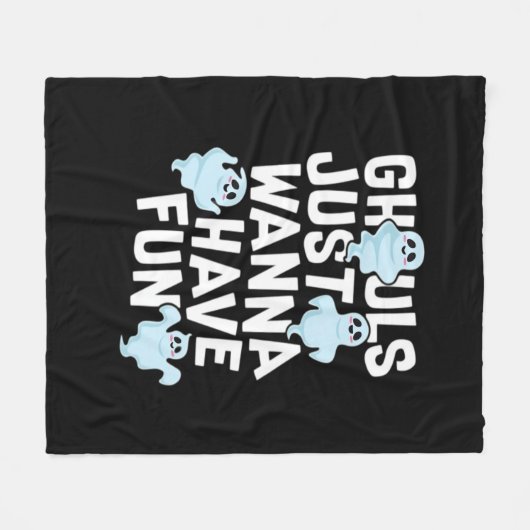 Couverture Polaire Ghouls veut juste s'amuser amusant et conception m (Devant (Horizontal))