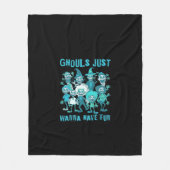 Couverture Polaire Ghouls veut juste s'amuser - Design Éffrayant Grap (Devant)