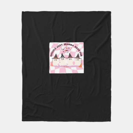 Couverture Polaire Ghouls veut juste s'amuser Halloween design Trendi (Devant)