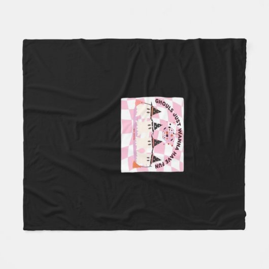 Couverture Polaire Ghouls veut juste s'amuser Halloween design Trendi (Devant (Horizontal))