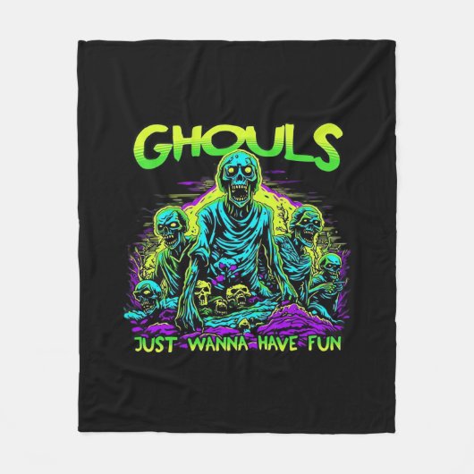 Couverture Polaire Ghouls veut juste s'amuser - Halloween Sloth Desig (Devant)