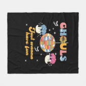 Couverture Polaire Ghouls veut juste s'amuser Retro Halloween Super (Devant (Horizontal))