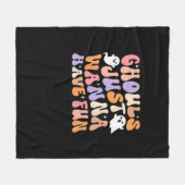 Couverture Polaire Ghouls veut juste s'amuser saison Éffrayante Super (Devant (Horizontal))