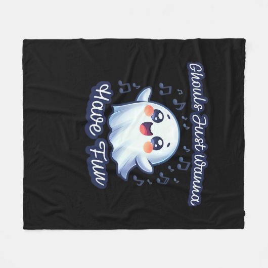 Couverture Polaire Ghouls veut juste s'amuser Sloth & Slogan (Devant (Horizontal))