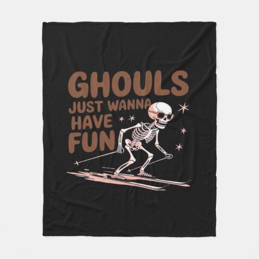 Couverture Polaire Ghouls Veux Juste S'Amuser Pour Halloween Et Tombe (Devant)