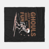Couverture Polaire Ghouls Veux Juste S'Amuser Pour Halloween Et Tombe (Devant (Horizontal))